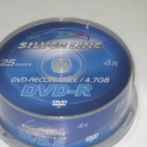 דיסק צריבה4.7GB DVD Rבכוס 25יח